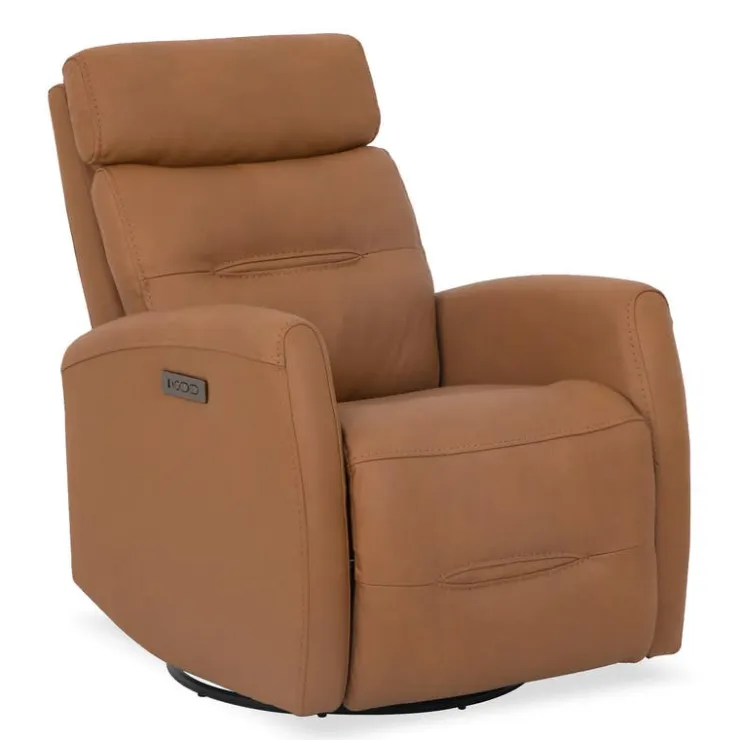 Genuine Leather Power Recliner - Tan Caramel Color Clearance