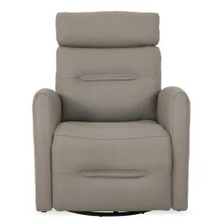 Genuine Leather Power Recliner - Grey Discount