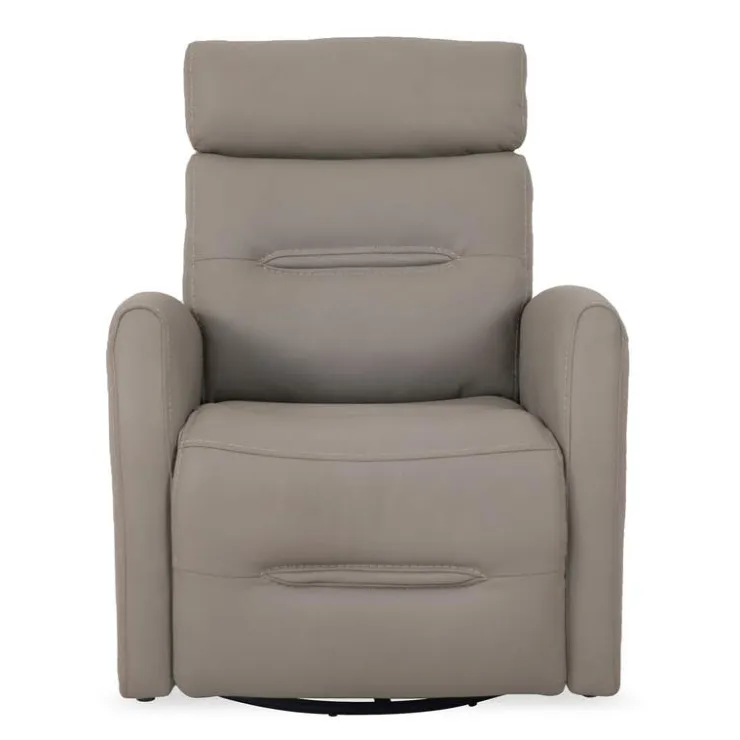 Genuine Leather Power Recliner - Grey Discount