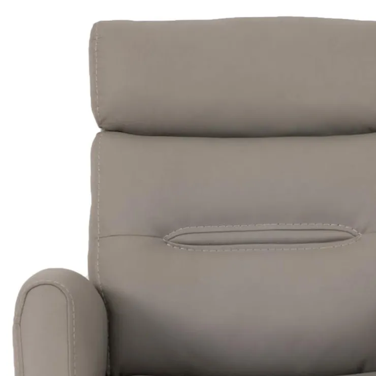 Genuine Leather Power Recliner - Grey Discount