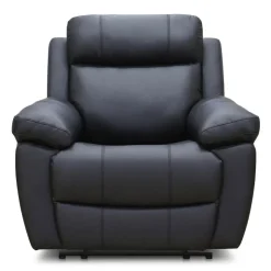 Genuine Leather Rocking Recliner Black Best