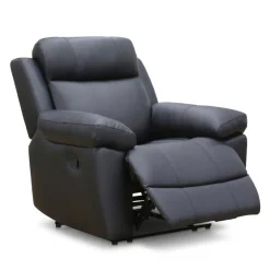 Genuine Leather Rocking Recliner Black Best
