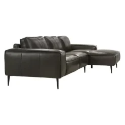 Genuine Leather Sectional with Right-Side Chaise Brown Best