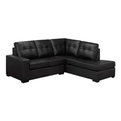 Sofa By Fancy Genuine Leather Sectional - Right-Side Chaise Black Online