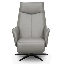 Genuine Leather Swivel Power Recliner - Sand New
