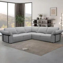 Goose Feather Sectional Grey Best