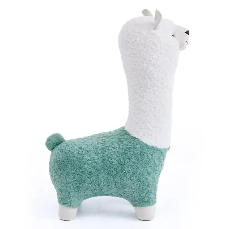 Llama-Shaped Kids Pouf – 28.3" x 15" x 44.1" Green