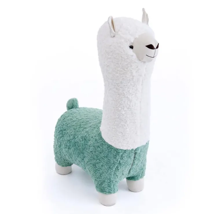 Llama-Shaped Kids Pouf – 28.3" x 15" x 44.1" Green