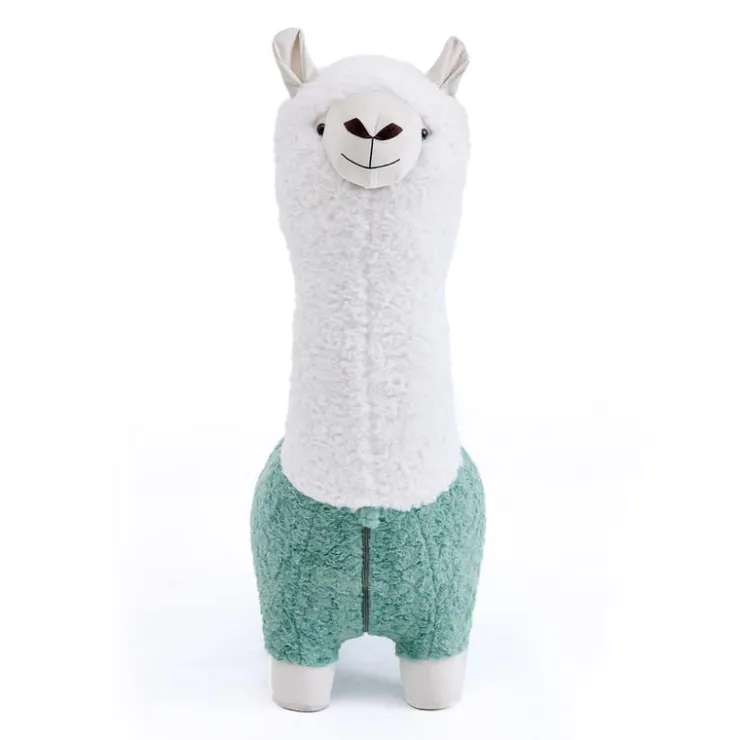 Llama-Shaped Kids Pouf – 28.3" x 15" x 44.1" Green
