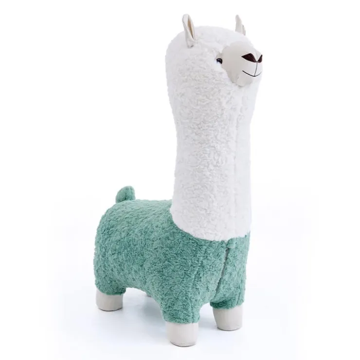 Llama-Shaped Kids Pouf – 28.3" x 15" x 44.1" Green