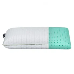 Green Tea-Infused Memory Foam Pillow White/Green Discount