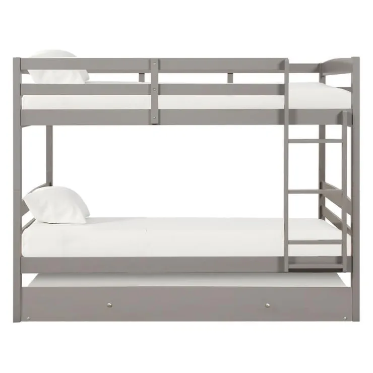 Bunk Bed with Trundle Bed - 54"/54" Grey New