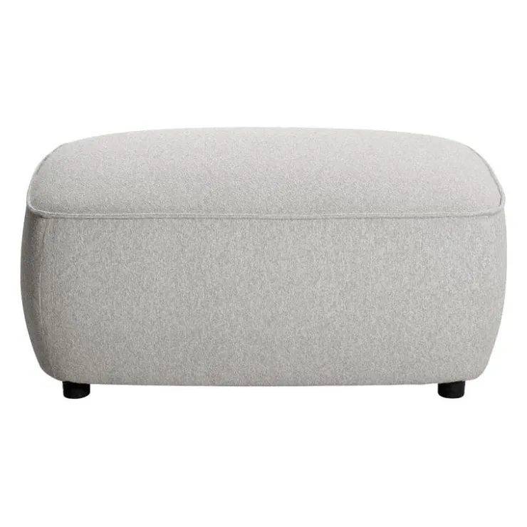 Grey Fabric Ottoman Light Grey Online