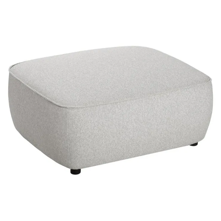 Grey Fabric Ottoman Light Grey Online