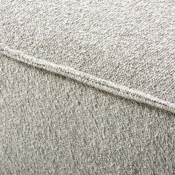 Grey Fabric Ottoman Light Grey Online