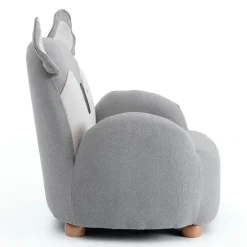 Koala-Shaped Kids Armchair – 22.8" x 21.7" x 24.2" Grey Clearance