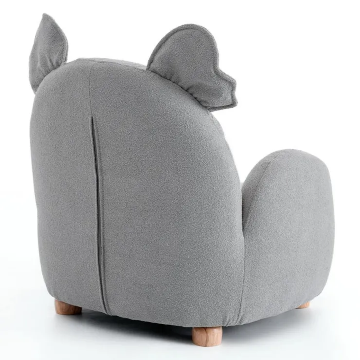 Koala-Shaped Kids Armchair – 22.8" x 21.7" x 24.2" Grey Clearance