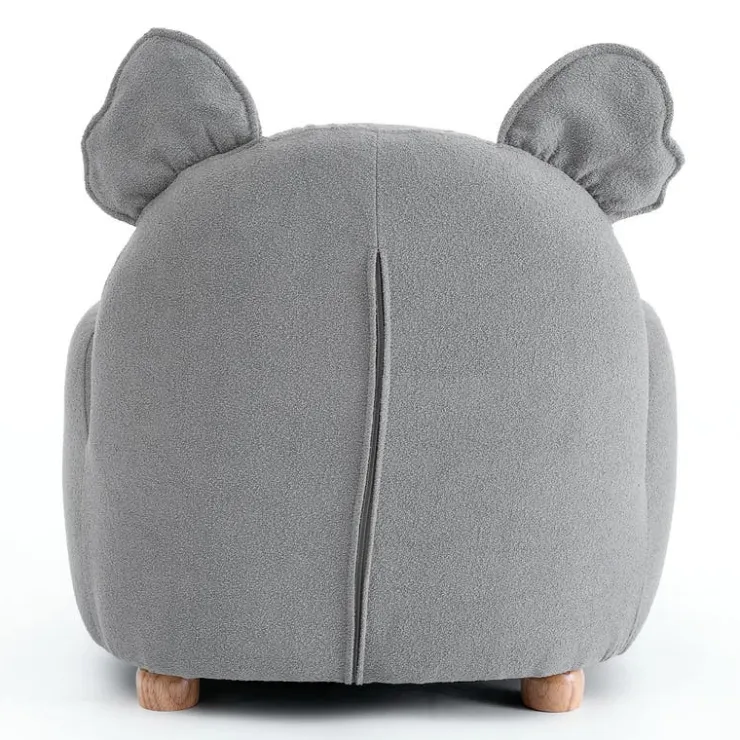 Koala-Shaped Kids Armchair – 22.8" x 21.7" x 24.2" Grey Clearance