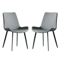 Grey Sintered Stone Dining Set with 4 Grey Chairs - 59" Gray Table / Chairs Grey