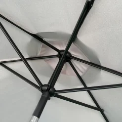 Grey Tilting Patio Umbrella with Base - 9 ft Black / Grey New