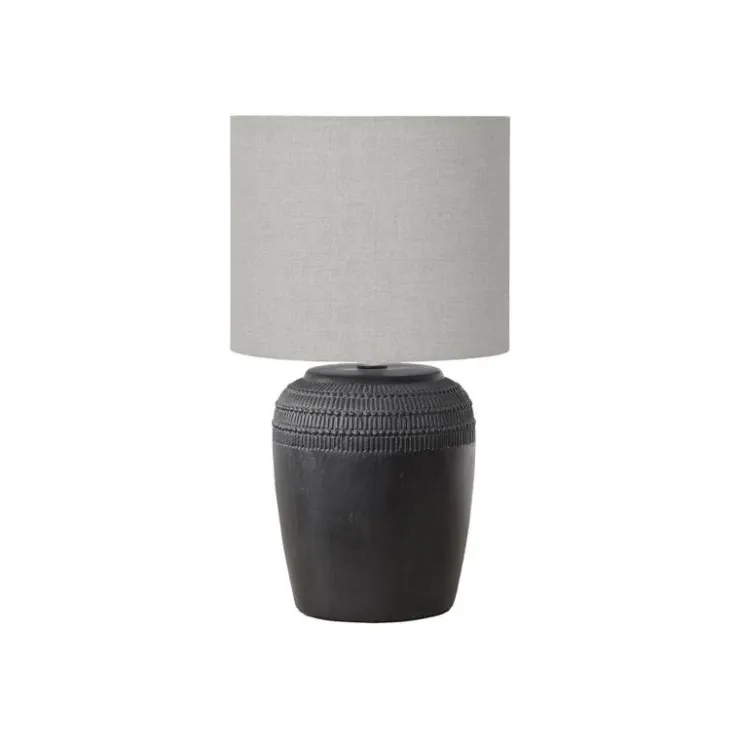Monarch 17"H Ceramic Table Lamp Black Hot