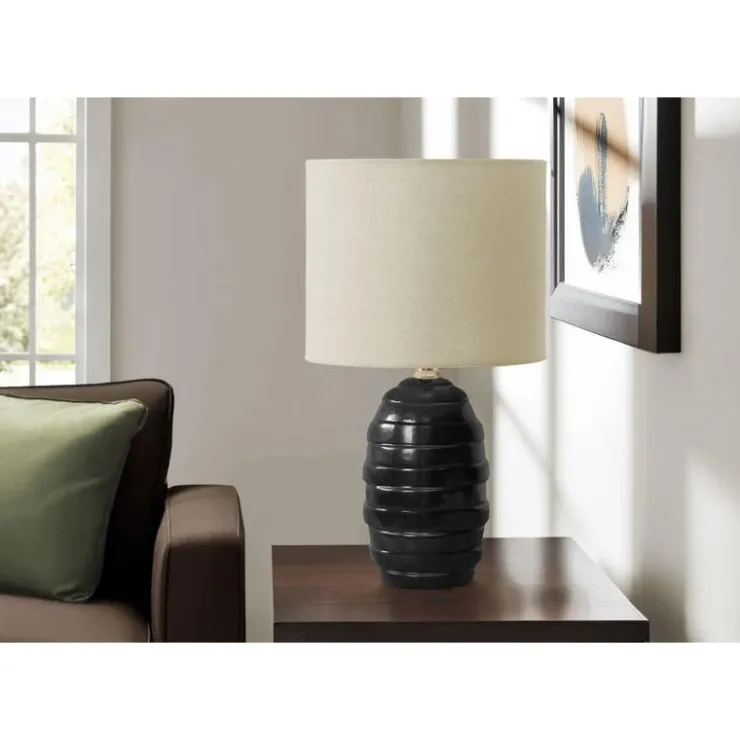 Monarch 17"H Ceramic Table Lamp Black Discount