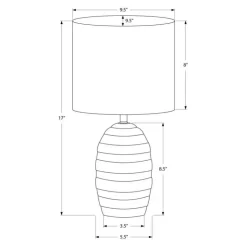 Monarch 17"H Ceramic Table Lamp Black Discount