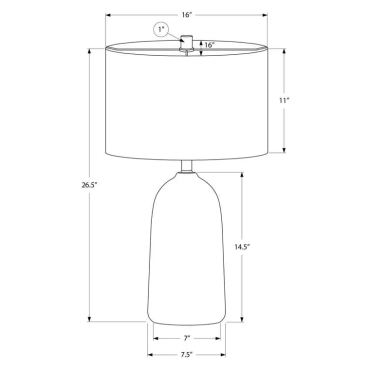 Monarch 27"H Ceramic Table Lamp Black Clearance