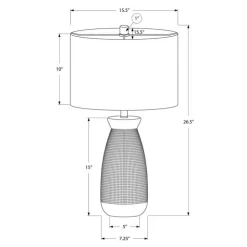 Monarch 27"H Ceramic Table Lamp Cream