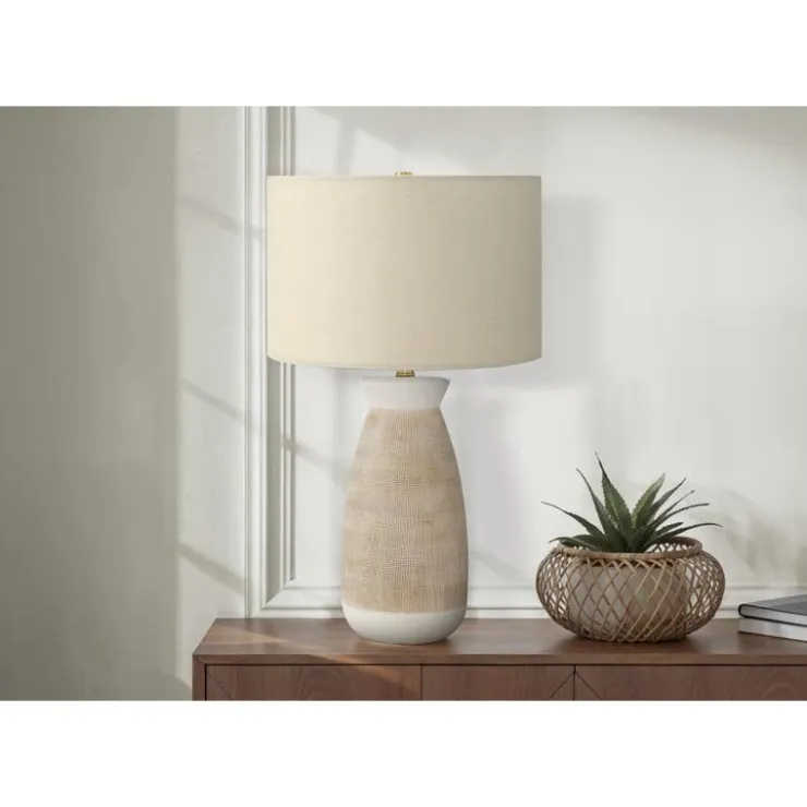Monarch 27"H Ceramic Table Lamp Cream