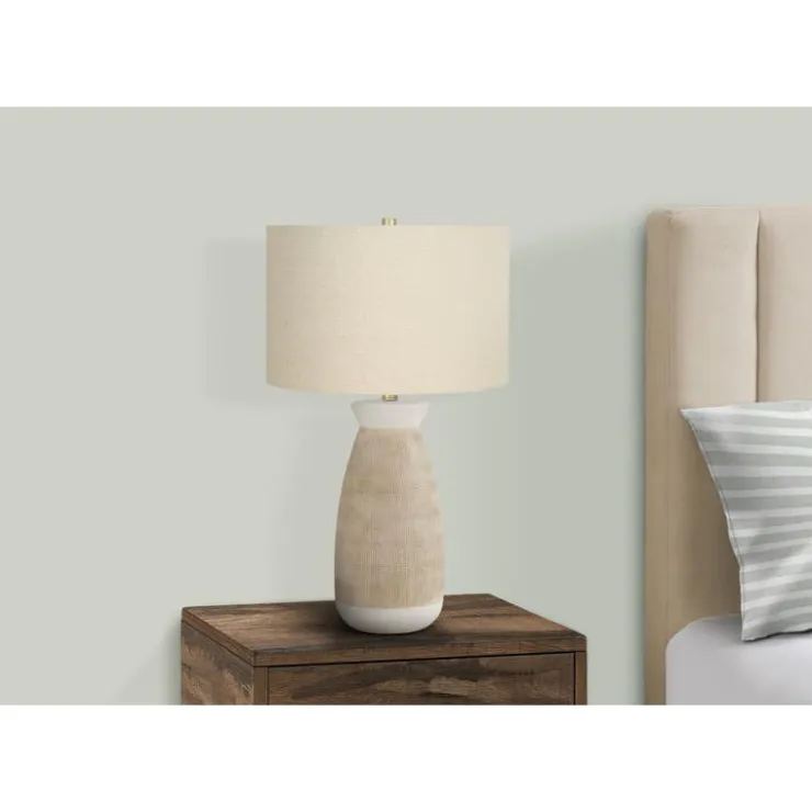 Monarch 27"H Ceramic Table Lamp Cream