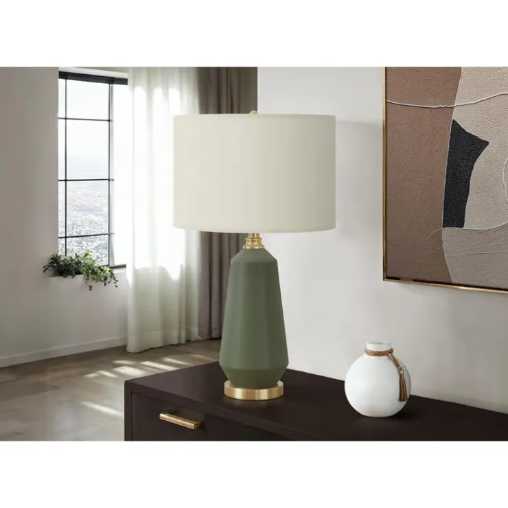 Monarch 26"H Ceramic Table Lamp Green Outlet