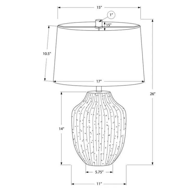 Monarch 26"H Ceramic Table Lamp Cream Discount