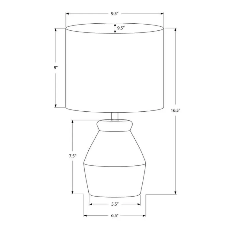 Monarch 17"H Ceramic Table Lamp Cream Online