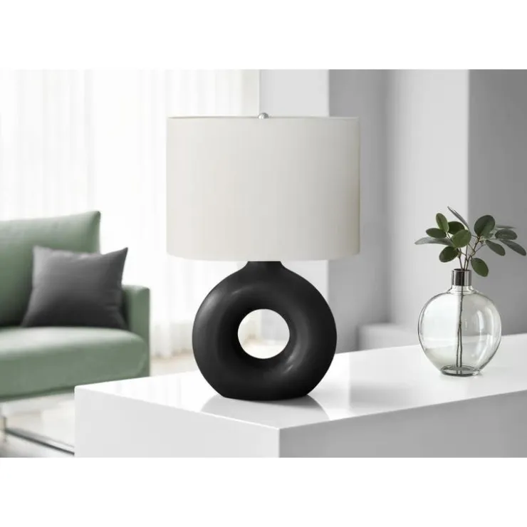 Monarch 24"H Ceramic Table Lamp Black Discount