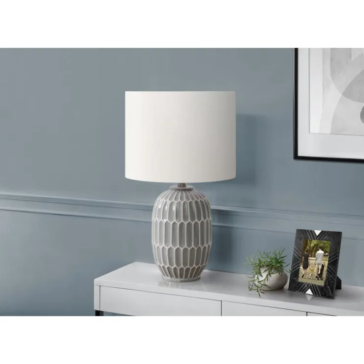 Monarch 22"H Ceramic Table Lamp Grey Clearance