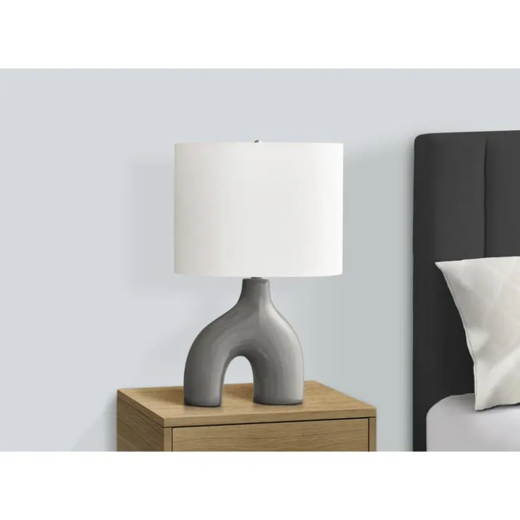 Monarch 25"H Ceramic Table Lamp Grey Clearance