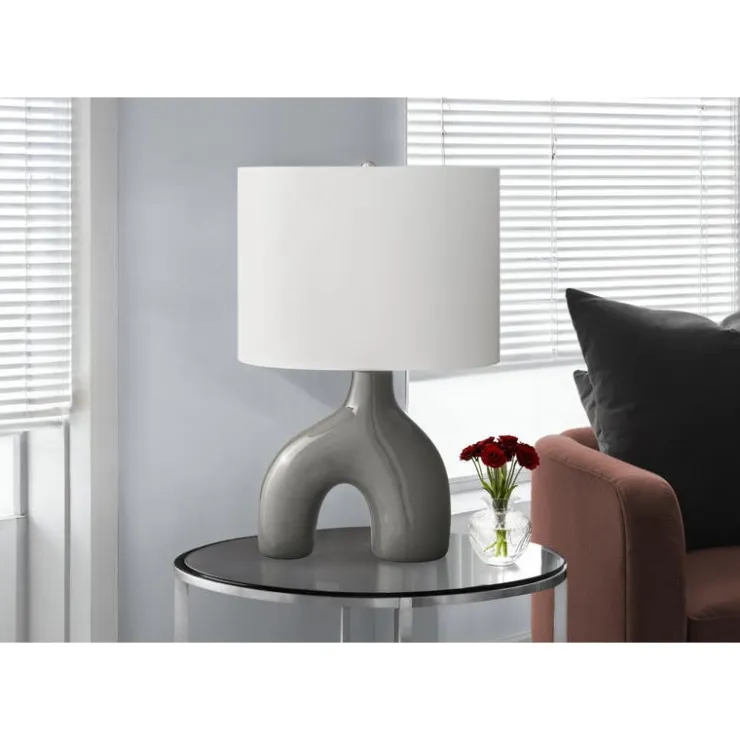 Monarch 25"H Ceramic Table Lamp Grey Clearance