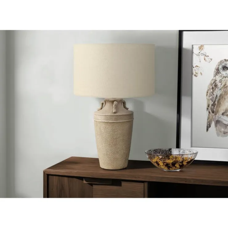 Monarch 28"H Ceramic Table Lamp Beige New