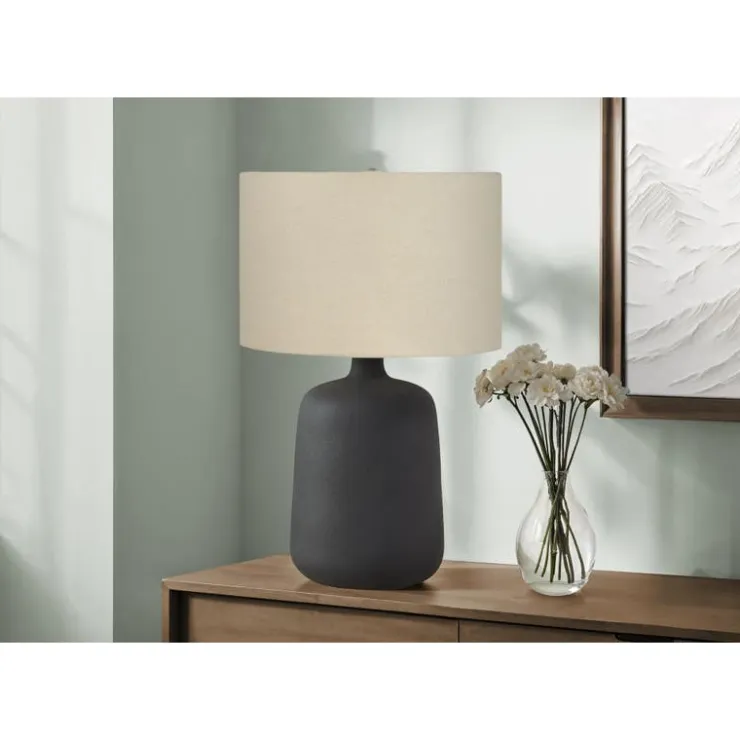 Monarch 24"H Ceramic Table Lamp Black Online