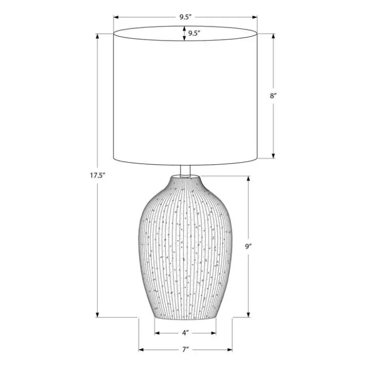 Monarch 18"H Ceramic Table Lamp Beige Clearance