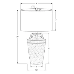 Monarch 28"H Ceramic Table Lamp Grey Clearance