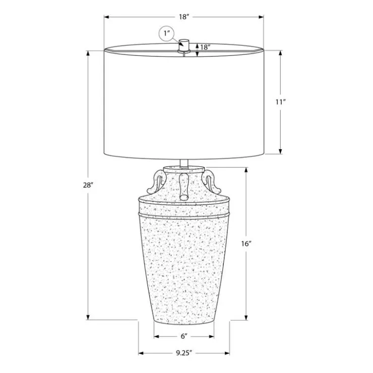 Monarch 28"H Ceramic Table Lamp Grey Clearance