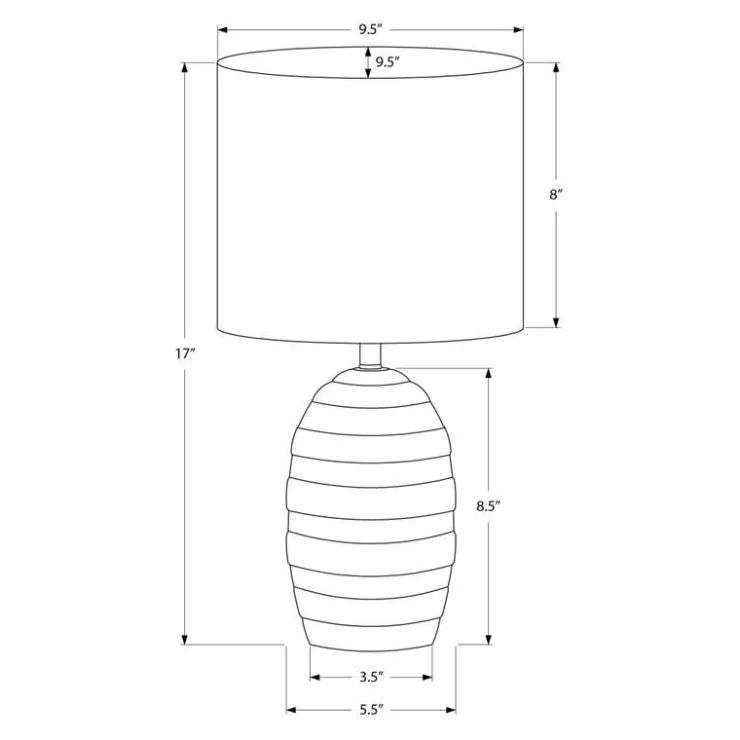 Monarch 17"H Ceramic Table Lamp Ivory Hot
