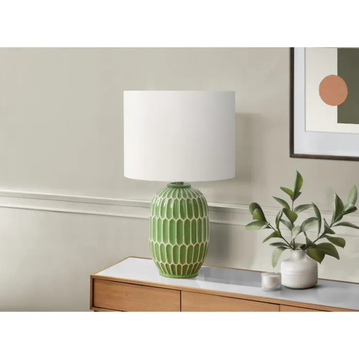 Monarch 22"H Ceramic Table Lamp Green Sale