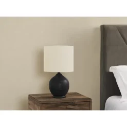 Monarch 17"H Ceramic Table Lamp Black Outlet