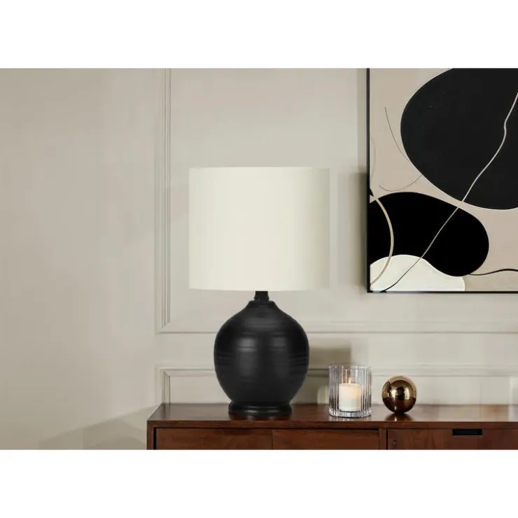 Monarch 17"H Ceramic Table Lamp Black Outlet