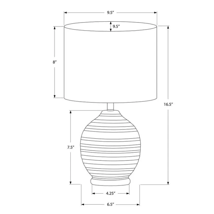 Monarch 17"H Ceramic Table Lamp Black Outlet