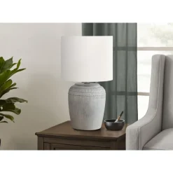 Monarch 17"H Ceramic Table Lamp Grey Outlet