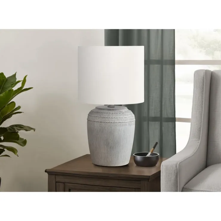 Monarch 17"H Ceramic Table Lamp Grey Outlet